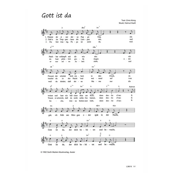 Produktbild des Artikels Gott ist da (Noten - Download)