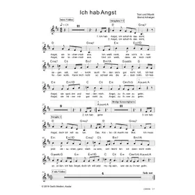 Produktbild des Artikels Ich hab Angst (Noten - Download)