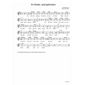 Produktbild des Artikels Ihr Kinder, seid gehorsam (Noten - Download)