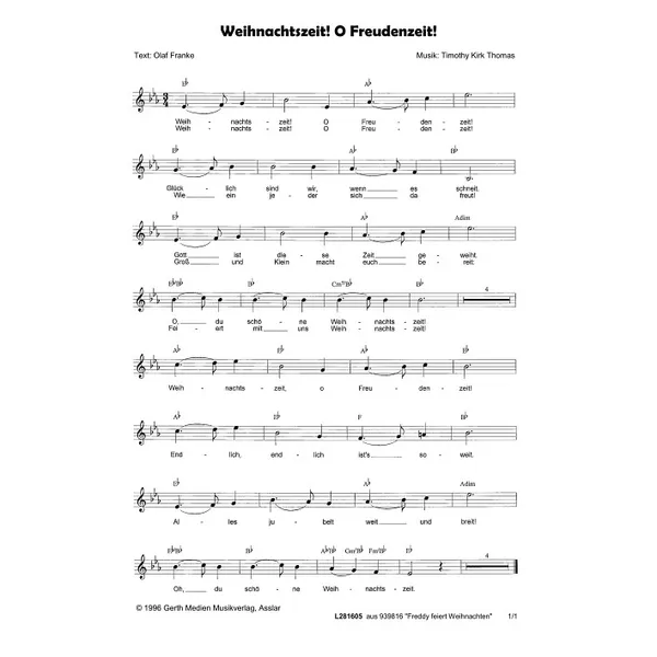 Produktbild des Artikels Weihnachtszeit! O Freudenzeit (Noten - Download)