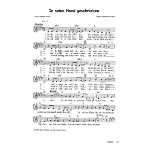 Produktbild des Artikels In seine Hand geschrieben (Noten - Download)