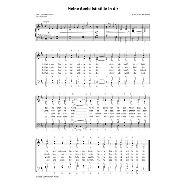 Produktbild des Artikels Meine Seele ist stille in dir (Noten - Download)