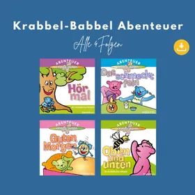 Produktbild des Artikels Krabbel-Babbel Abenteuer - alle 4 Folgen (MP3-Hörspiel - Download)