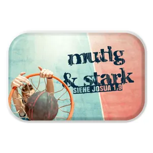 Produktbild des Artikels Magnet - mutig & stark (Basketball) (Schreibwaren)