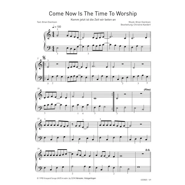 Produktbild des Artikels Komm, jetzt ist die Zeit wir beten an (Noten - Download)