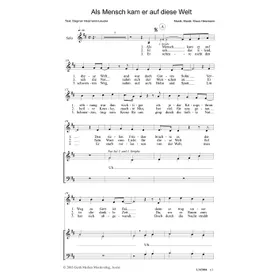 Produktbild des Artikels Als Mensch kam er auf diese Welt (Noten - Download)