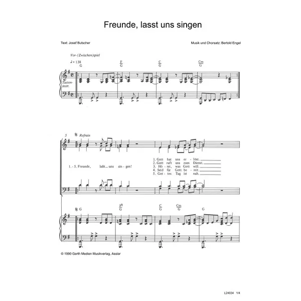 Produktbild des Artikels Freunde, lasst uns singen (Noten - Download)