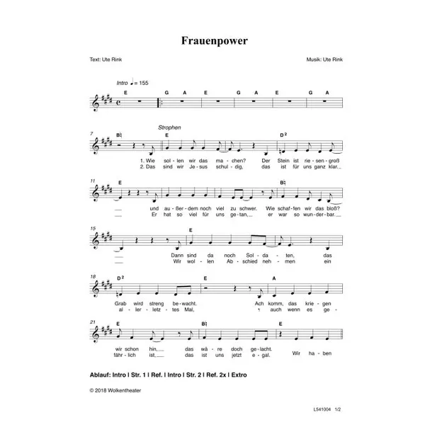 Produktbild des Artikels Frauenpower (Noten - Download)
