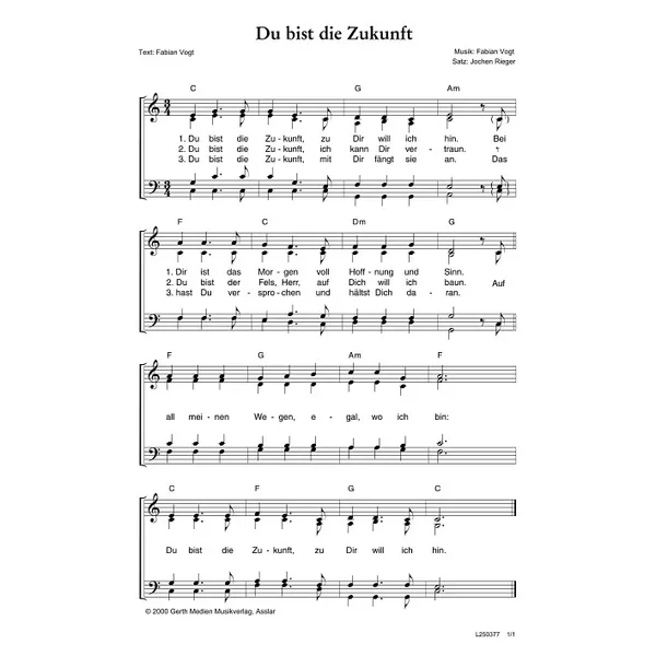 Produktbild des Artikels Du bist die Zukunft (Noten - Download)