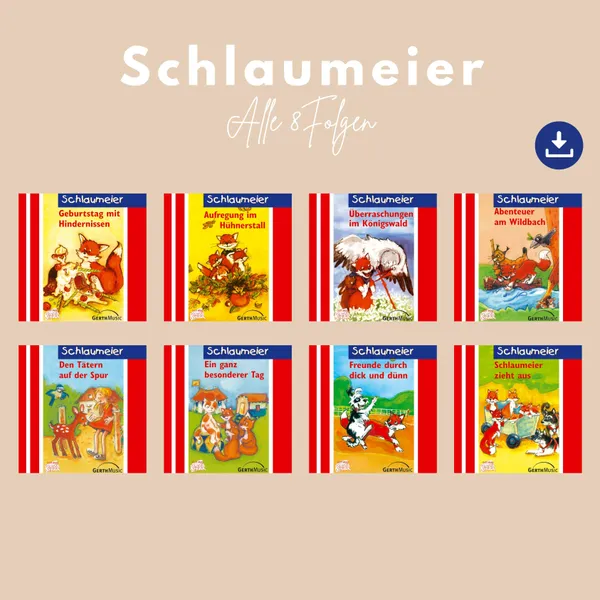 Produktbild des Artikels Schlaumeier - alle 8 Folgen (MP3-Hörspiel - Download)