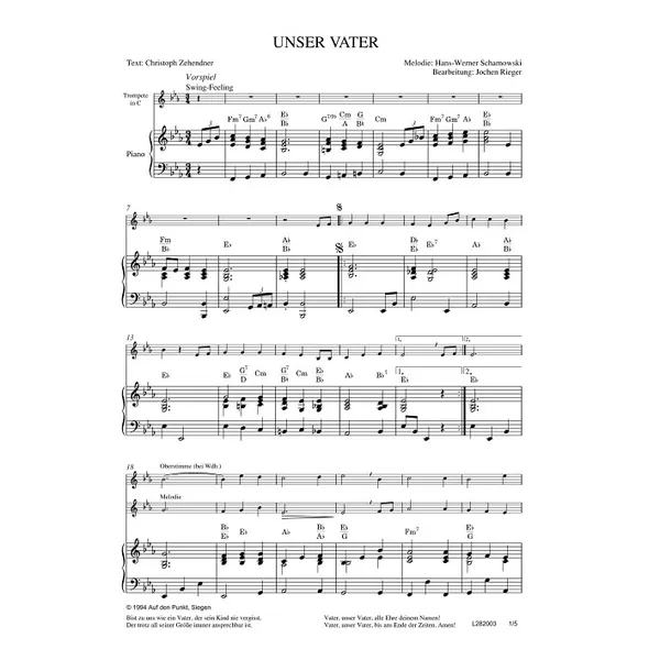 Produktbild des Artikels Unser Vater (Noten - Download)