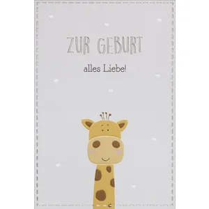 Produktbild des Artikels Faltkarte "Zur Geburt alles Liebe!" - Giraffe (Schreibwaren)