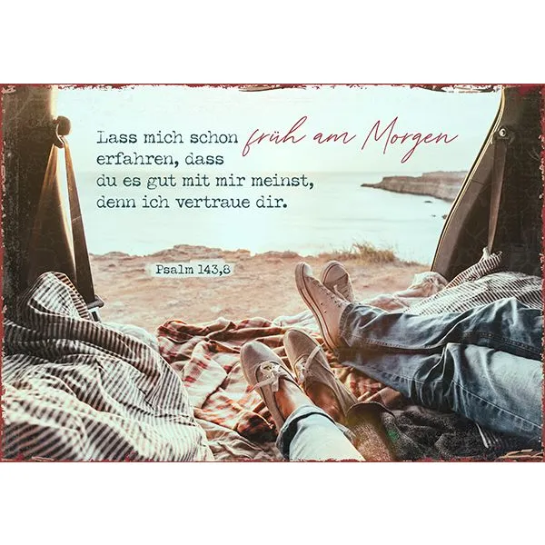 Produktbild des Artikels Metallschild klein - Früh am Morgen ()