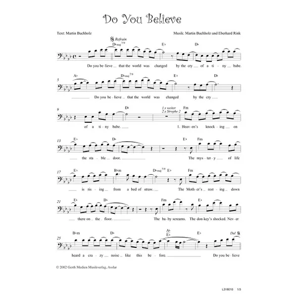 Produktbild des Artikels Do You Believe (Noten - Download)