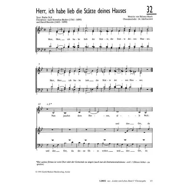 Produktbild des Artikels Herr, ich habe lieb die Stätte deines Hauses (Noten - Download)