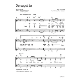 Produktbild des Artikels Du sagst Ja (Noten - Download)