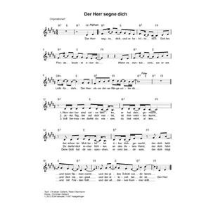 Produktbild des Artikels Der Herr segne dich (Noten - Download)