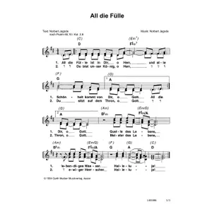 Produktbild des Artikels All die Fülle ist in dir (Noten - Download)