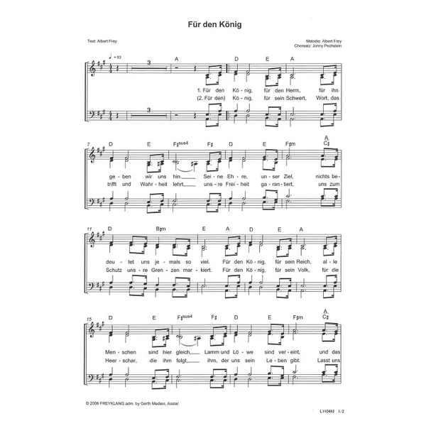 Produktbild des Artikels Für den König (Noten - Download)