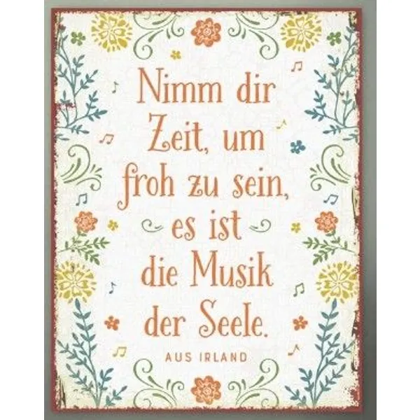 Produktbild des Artikels Metallschild groß - Nimm dir Zeit ()