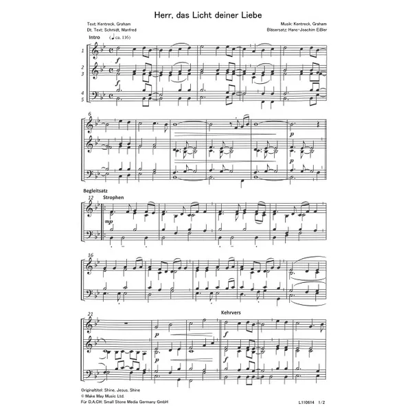 Produktbild des Artikels Herr, das Licht deiner Liebe (Noten - Download)