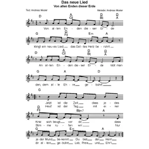 Produktbild des Artikels Das neue Lied (Noten - Download)
