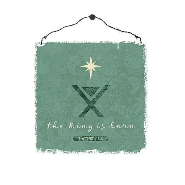 Produktbild des Artikels Holzschild klein - The king is born ()
