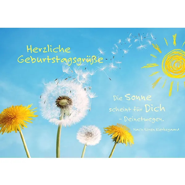 Produktbild des Artikels Herzliche Geburtstagsgrüße - Faltkarte (Schreibwaren)