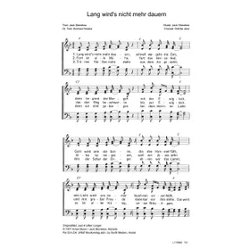 Produktbild des Artikels Lang wird's nicht mehr dauern (Noten - Download)