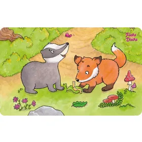 Produktbild des Artikels Früstücksbrettchen - Fuchs und Dachs ()