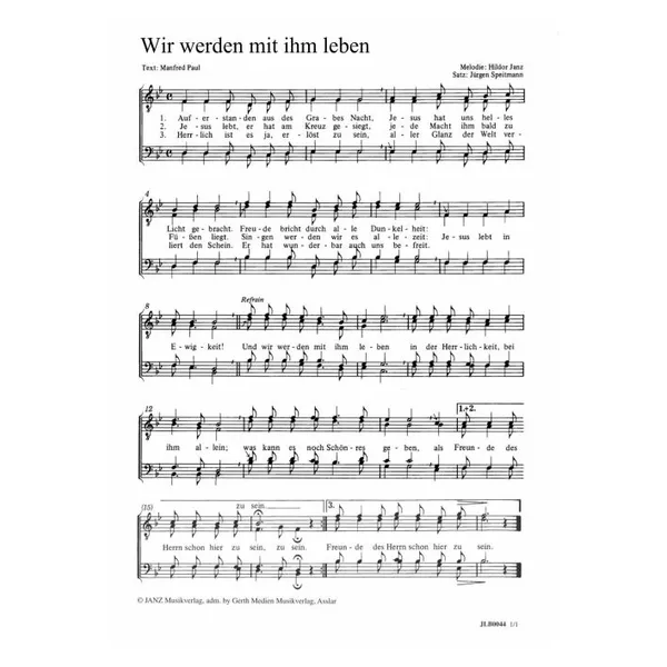 Produktbild des Artikels Wir werden mit ihm leben (Noten - Download)