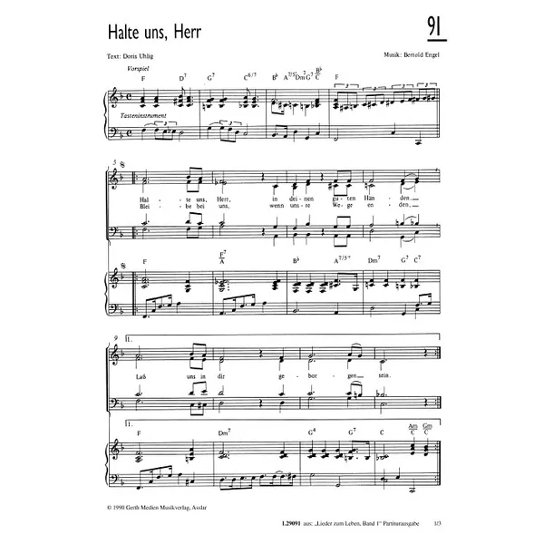 Produktbild des Artikels Halte uns, Herr (Noten - Download)