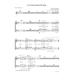 Produktbild des Artikels Es ist kein Raum für dich (Noten - Download)