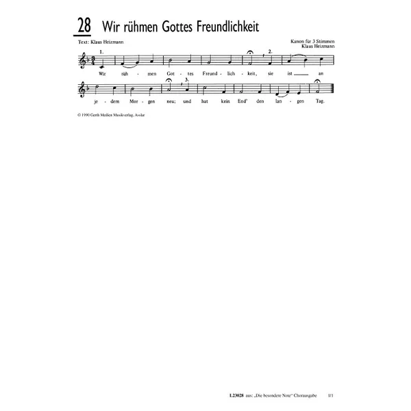 Produktbild des Artikels Wir rühmen Gottes Freundlichkeit (Noten - Download)