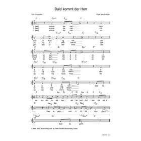 Produktbild des Artikels Bald kommt der Herr (Noten - Download)
