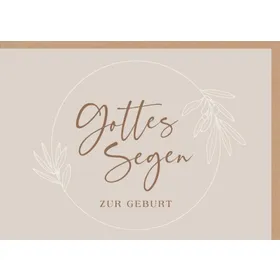 Produktbild des Artikels Faltkarte "Gottes Segen zur Geburt" (Schreibwaren)