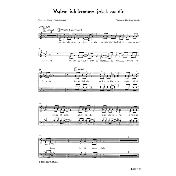 Produktbild des Artikels Vater, ich komme jetzt zu dir (Noten - Download)