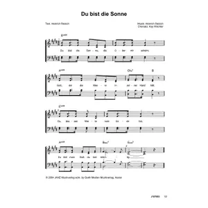 Produktbild des Artikels Du bist die Sonne (Noten - Download)