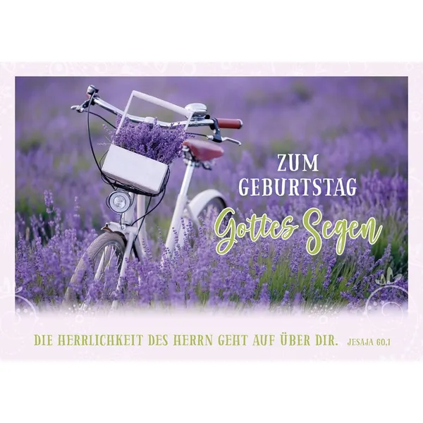 Produktbild des Artikels Faltkarte "Zum Geburtstag Gottes Segen" (Schreibwaren)