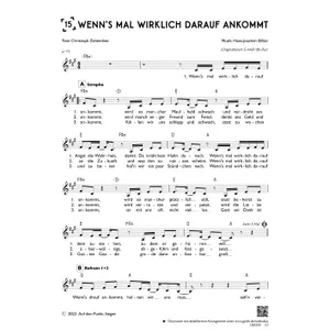 Produktbild des Artikels Wenn's mal wirklich darauf ankommt (einstimmig) (Noten - Download)