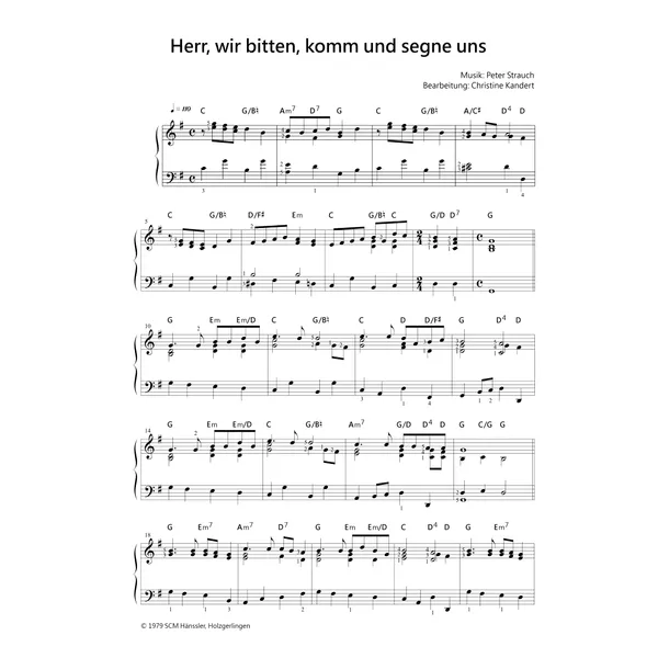 Produktbild des Artikels Herr wir bitten komm und segne uns (Noten - Download)