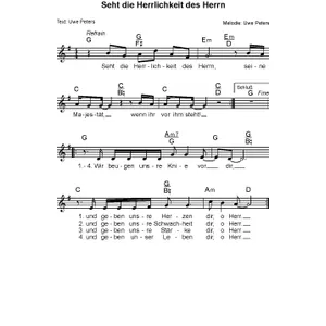 Produktbild des Artikels Seht die Herrlichkeit des Herrn (Noten - Download)