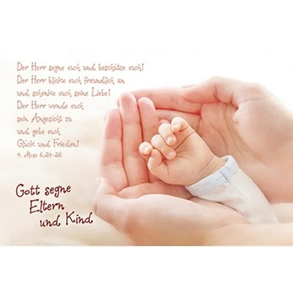 Produktbild des Artikels Faltkarte: 4.Mose 6,24-26 - Geburt (Schreibwaren)