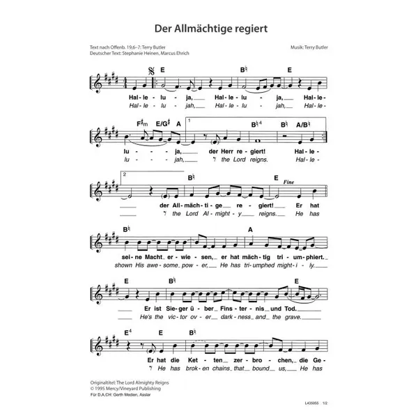Produktbild des Artikels Der Allmächtige regiert (Noten - Download)