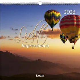 Produktbild des Artikels Licht-Impressionen 2026 - Wandkalender (Kalender - Spiralbindung)