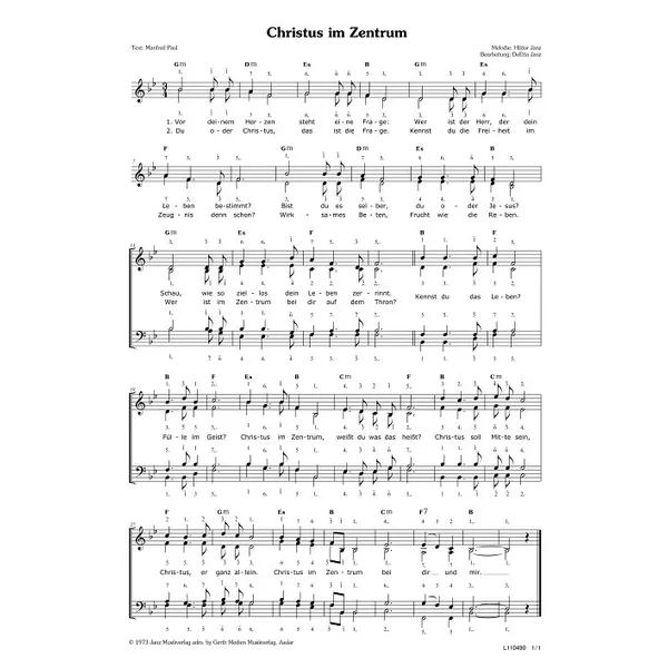 Produktbild des Artikels Christus im Zentrum (Noten - Download)