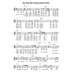 Produktbild des Artikels Du bist der einzig wahre Gott (Noten - Download)