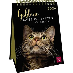 Produktbild des Artikels Goldene Katzenweisheiten 2026 - Wochenkalender (Kalender - Spiralbindung)