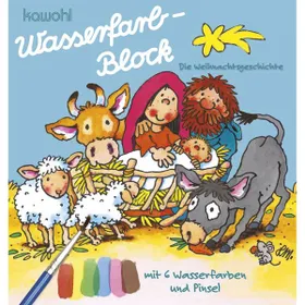 Produktbild des Artikels Wasserfarbblock "Die Weihnachtsgeschichte" ()
