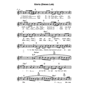 Produktbild des Artikels Gloria (Dieses Lob) (Noten - Download)